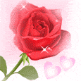 Rosa roja con brillo